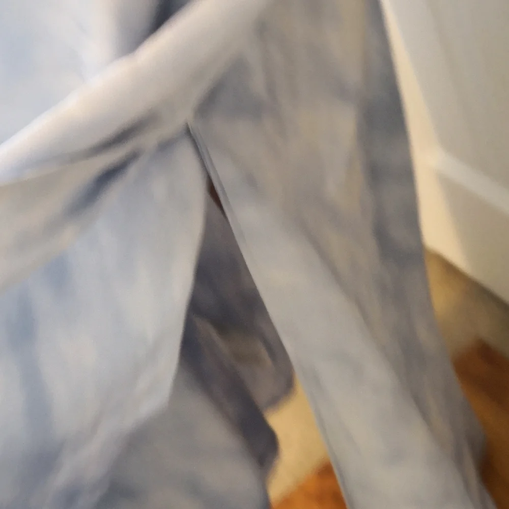 Elegant Blue Tie-Dye Slip Dress
